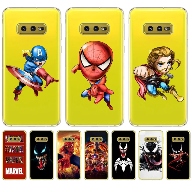 

Luxury venom marvel Deadpool funda For Samsung Galaxy S6 S7 Edge S8 S9 S10 Plus Lite Note 8 9 phone Case Cover Coque Etui capa