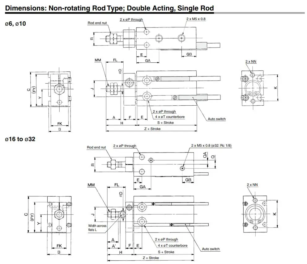 FREE MOUNT CYLINDERS