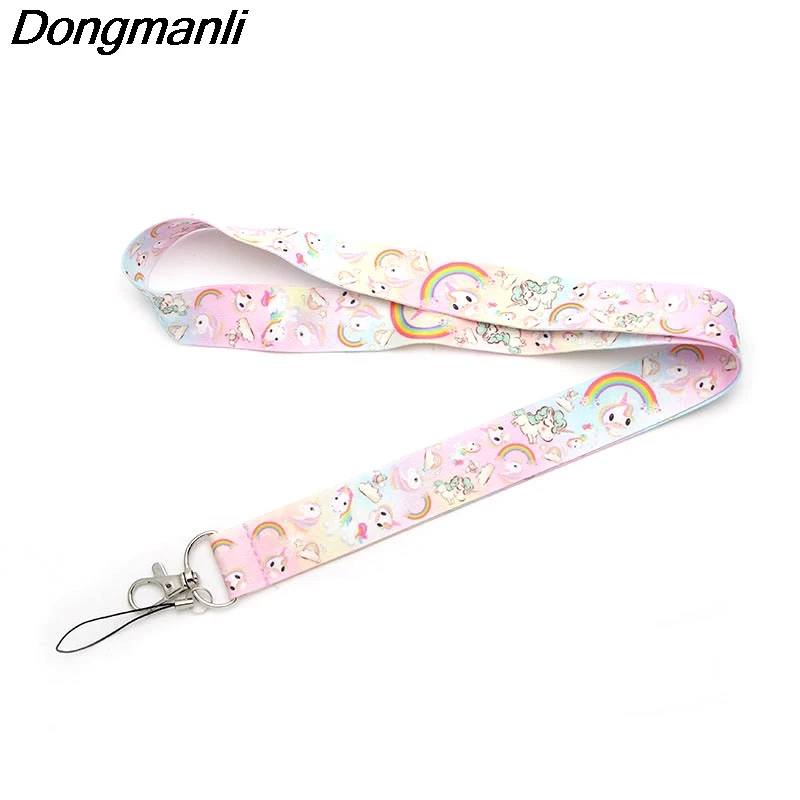 

P1925 Dongmanli wholesale 24pcs/lot horse keychain Tags Strap Neck Lanyards for keys ID Card Pass Gym Mobile Phone USB badge