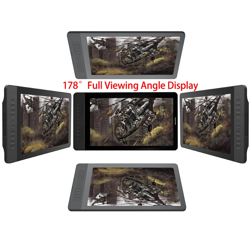 Online Gaomon PD1560 IPS 1920X1080 LCD Display Pulpen 8192 Tingkat Tablet Grafis untuk Menggambar dengan Layar Seni   Sarung Tangan untuk Monitor Komputer