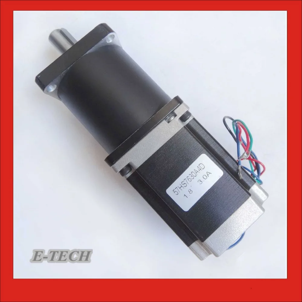Motor de Passo de Precisão tipo 23 Nema Planetária Orientada Engrenagem Stepper Max 40n. m 15 20 25 30 40 50 100:1 76mm Nema23