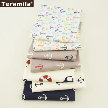 

Teramila Cotton Fabric Patchwork Quilting Bundle Twill Sea Anchors Style 7 Pcs/lot 40cmx50cm DIY Crafts Decoration Scrapbooking