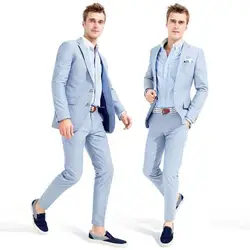 2018 синий мужской костюм для свадьбы классический пиджак slim fit мужчина smart casual смокинг Блейзер пользовательские 2 шт. для бизнеса свадьба