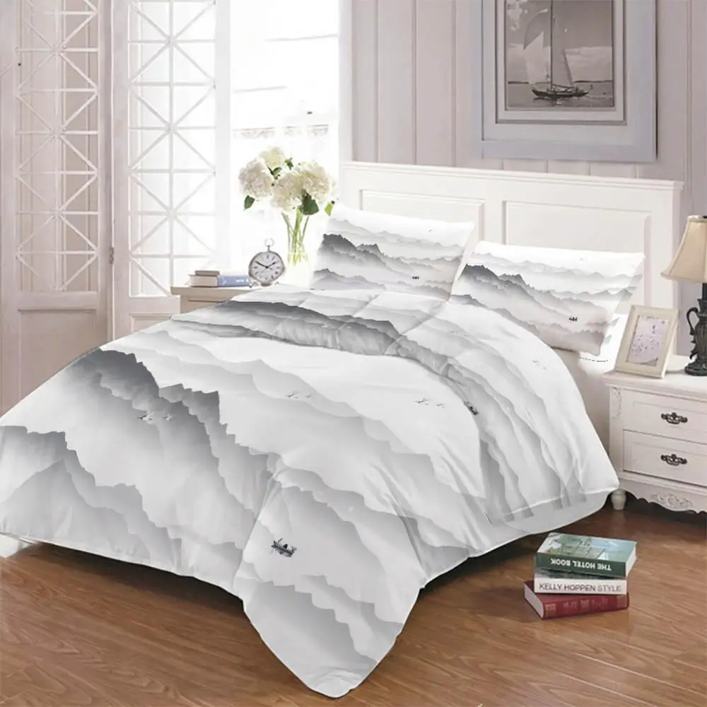

Abstract ink landscape Bedding Quilt Cover Duvet Cover Set Pillowcase Microfiber Soft Comforter Bedroom Single Queen King