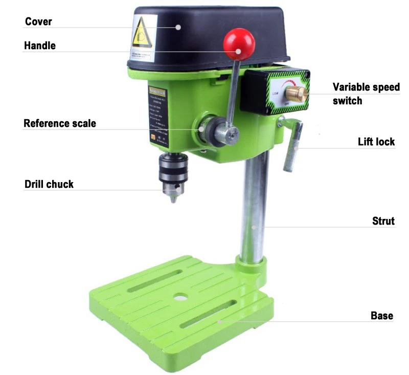 Электрическая дрель стенд 5159A 480 Вт Настольный зажим Мини сверлильный станок с переменной скоростью 1-10 мм электроинструменты для самостоятельного изготовления дерева и металла