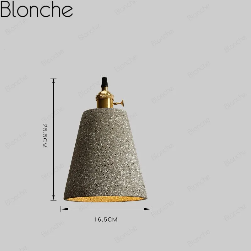 Современные цементные подвесные светильники промышленный Лофт подвесной светильник для кухни спальни столовой винтажный светодиодный светильник домашний декор