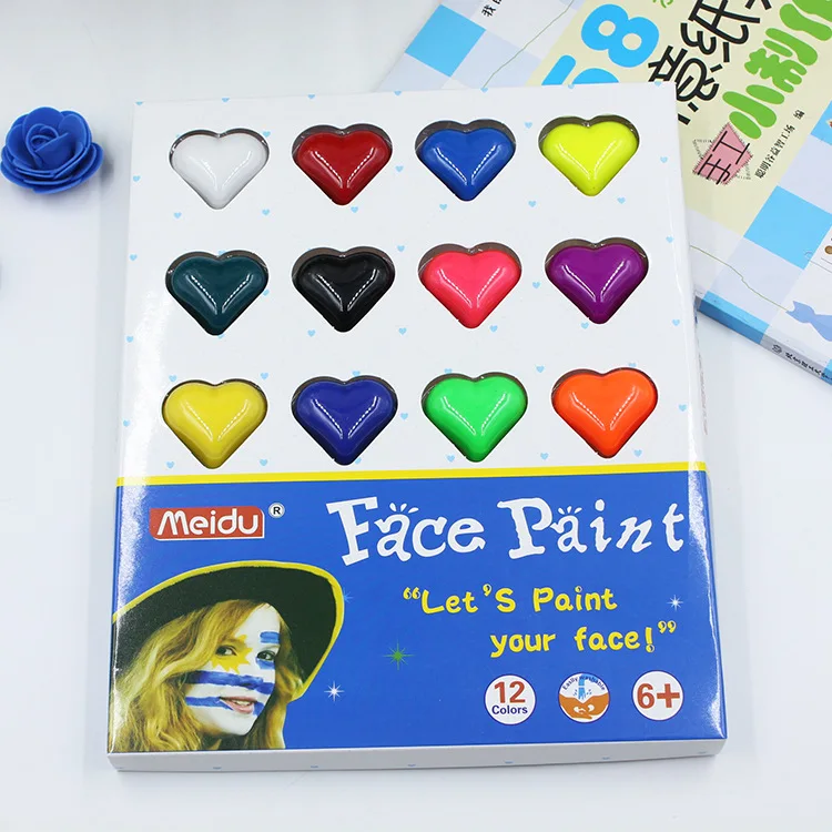 

20pcs/set 12-color Face Paint Human Body Paint Children's Face Makeup Water-soluble Oil Costplay Halloween Party Makeup