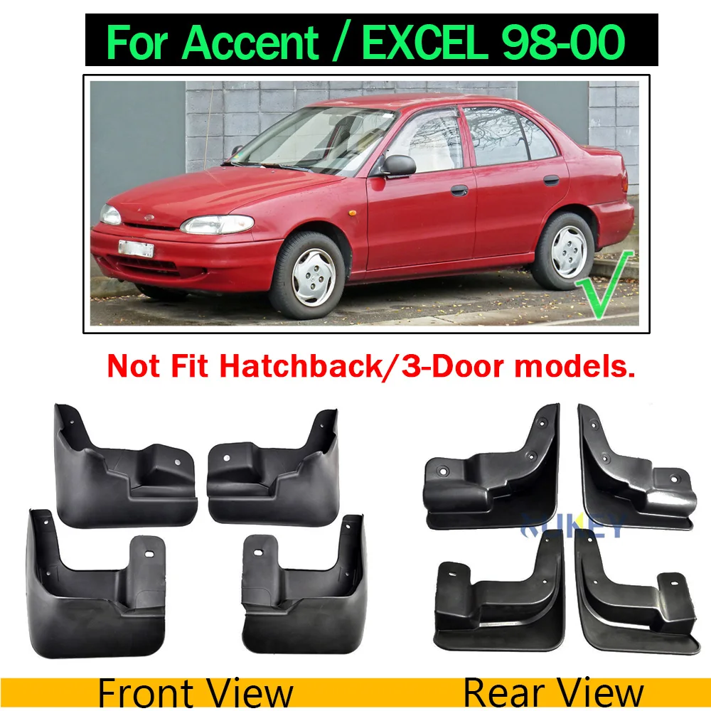 Брызговики для hyundai Accent Excel 1998-2000 Accent 2006~ 2010 Solaris 2011~ Брызговики