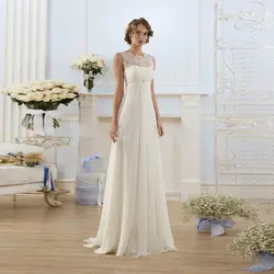 Новое поступление кружева шифоновое свадебное платье пляж платье длиной до пола длинные платья vestidos novia casamento