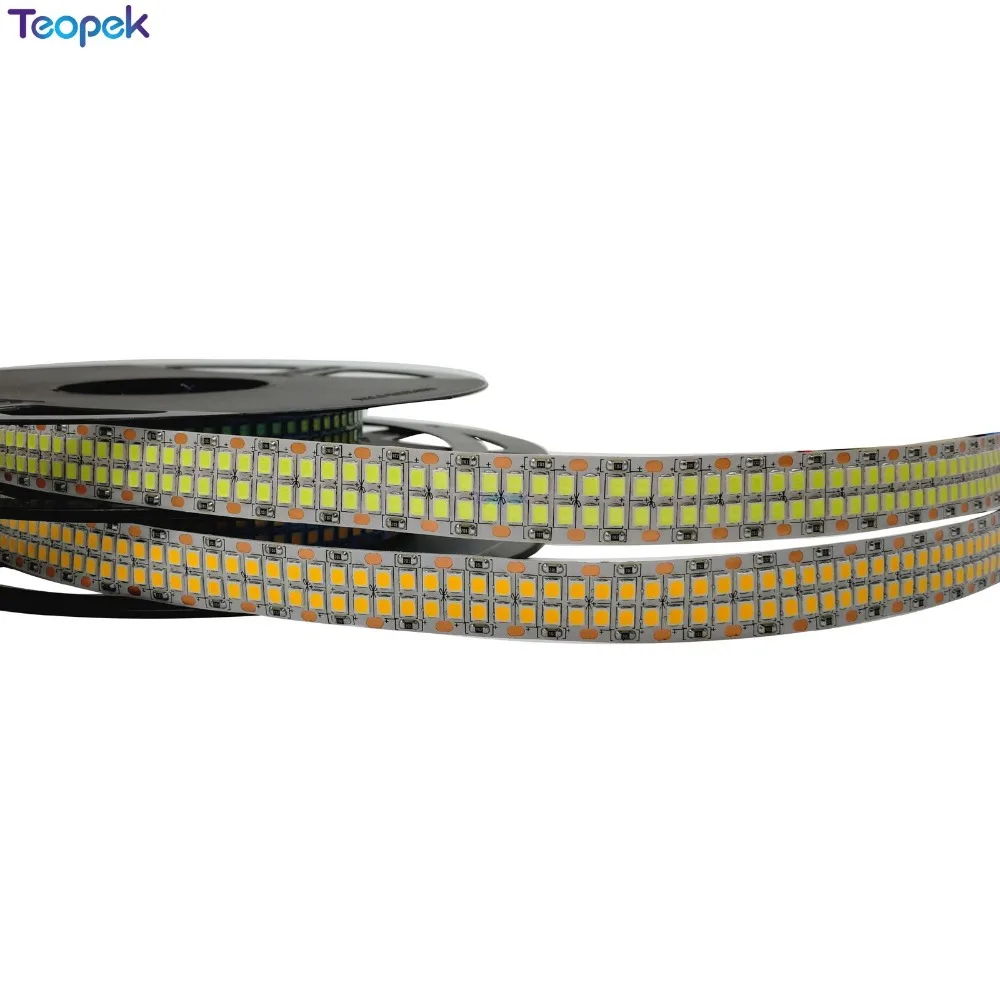Светодиодный прожектор 5 м 2835 SMD 480/м гибкая двухрядная Светодиодная лента 12 В