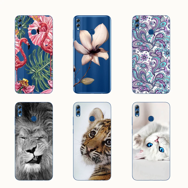 Мягкие TPU для huawei Honor 8X чехол силиконовый телефона с рисунком Чехол 5X 6X случае