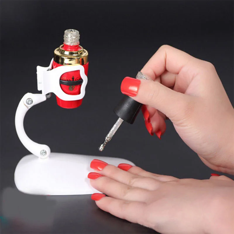 Shellhard 1pc Hand Free Nail Polish Holder Pro Grip and Tip Finger Nail Polish Bottle Holder Stand For Nail Beauty Tool