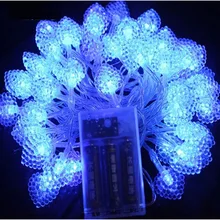 Светодиодный светильник на 3 м батарейках, светящаяся гирлянда Luzes De 30, свадебные сказочные огни в форме сердца, рождественское освещение, украшение