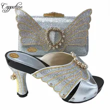 Capputine/итальянская дизайнерская обувь и сумка в комплекте; комплект из туфель-лодочек и сумочки в африканском стиле; вечерние модные женские туфли в нигерийском стиле