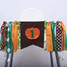 Хэллоуин Тыква шаблон ручной работы на заказ детский высокий стульчик баннеры, 2 метра День рождения/фестиваль вечерние Висячие флажки