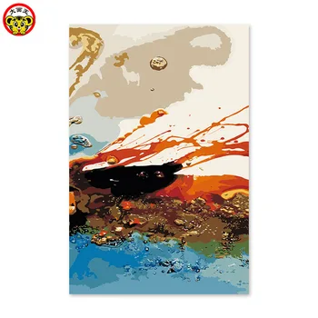 

home decor painting abstract red acrylic paints