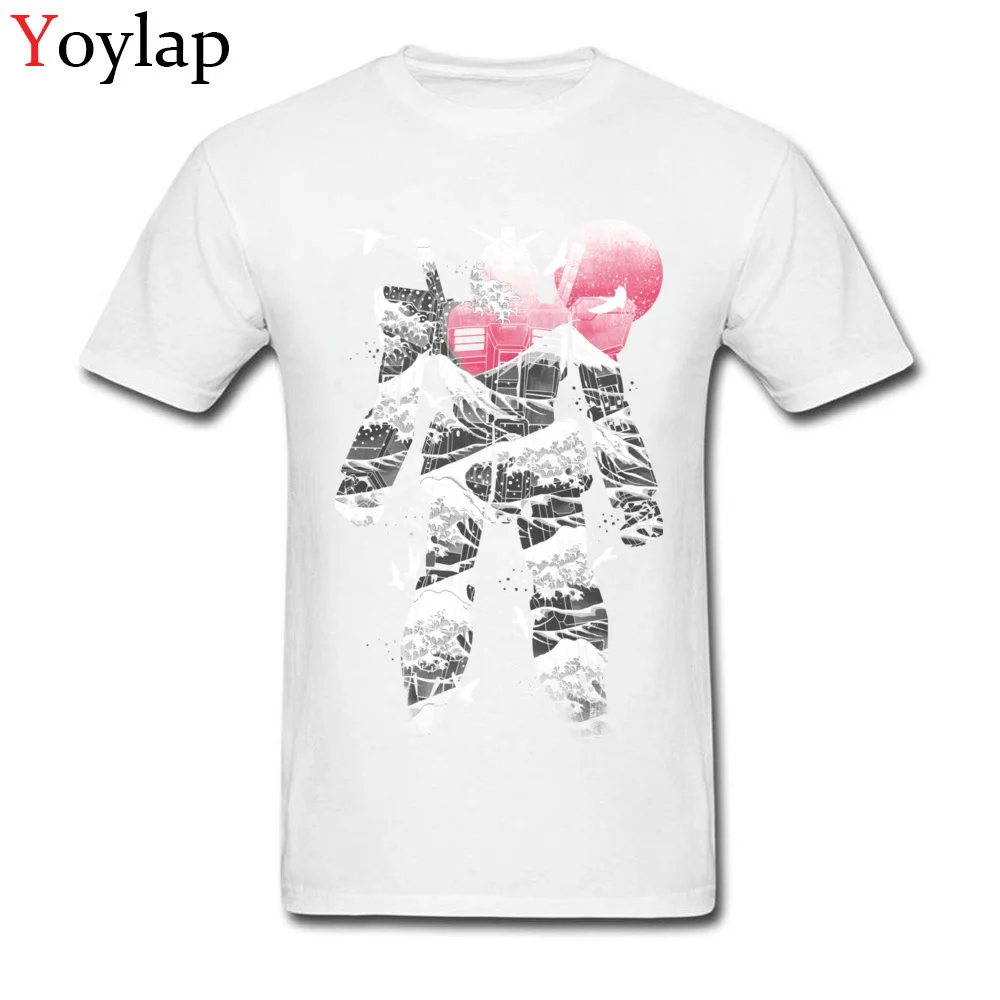 Casual Tops Tees for Men Funky Summer Fall Crew Neck 100% Cotton Short Sleeve T-Shirt Anime Wave Cool Tee-Shirt Top Quality white
