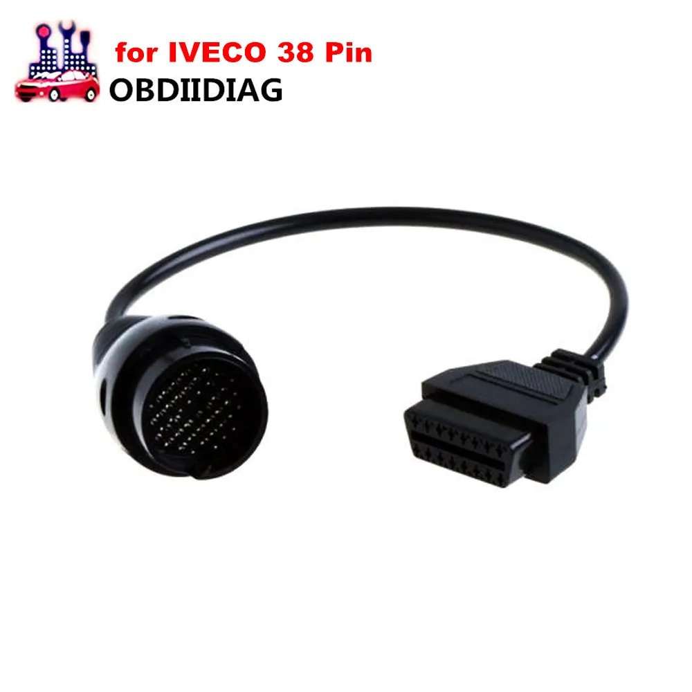 

for IVECO 38 Pin OBD2 Diagnostic Cable Adapter For IVECO 16Pin OBDII Connector Car Diagnostic Tool for Iveco 38Pin ODB2 Cable