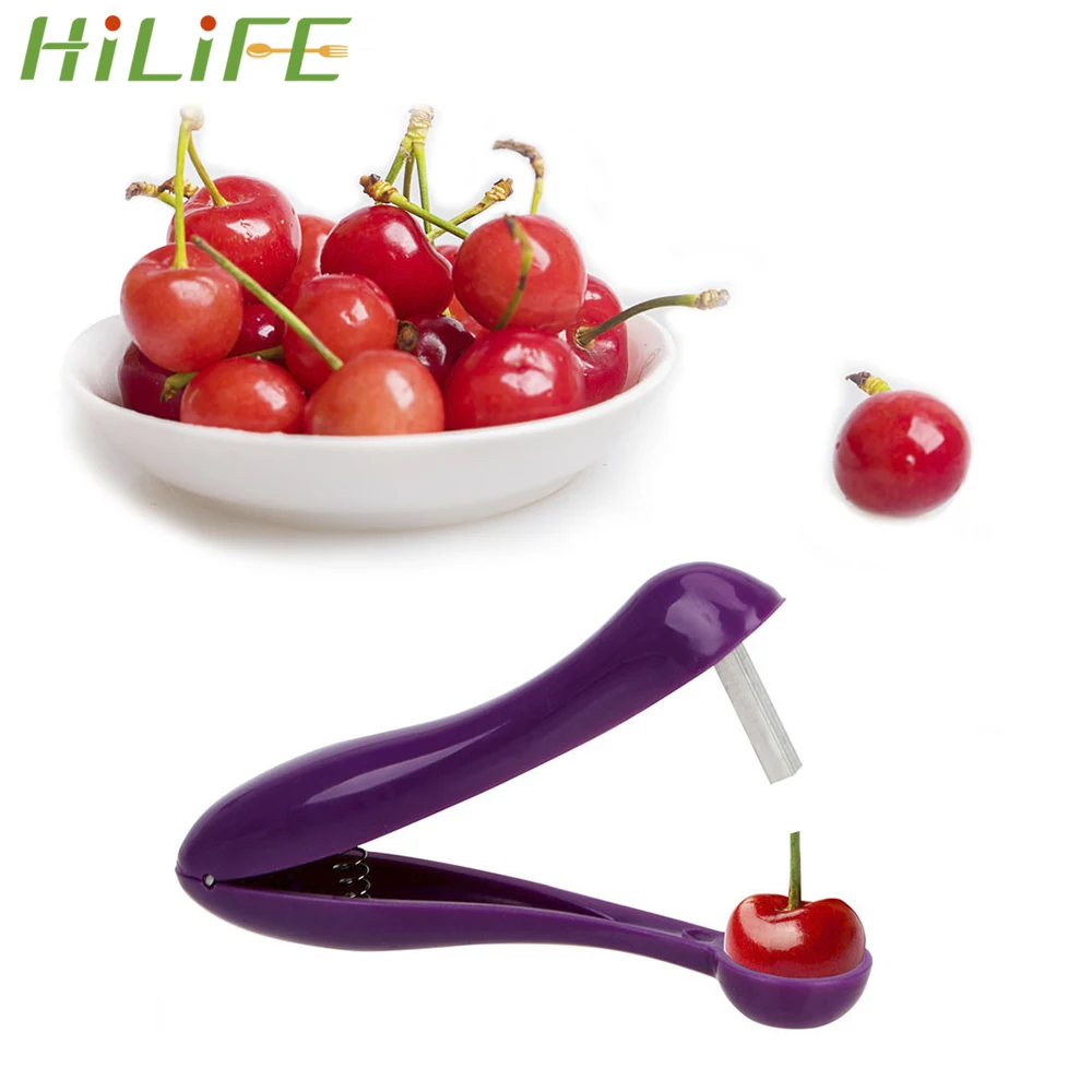 

HILIFE Easy Cherry Pitter Kitchen Accessories Useful Cherry Core Seed Remover Keep Complete Plastic Fruits Gadgets Tools