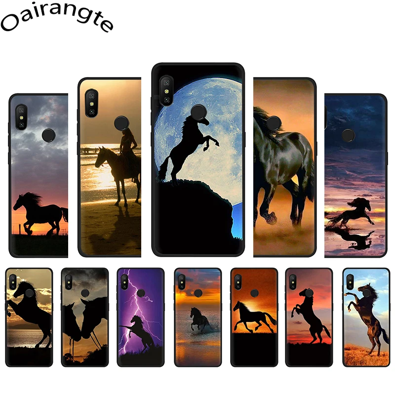 Running horse Soft Phone Cover Case for Xiaomi Poco X3 Nfc Mi A3 9T CC9E Pro 6 8 9 SE A1 A2 5X 6X Lite F1 Mix 2S MAX 3 | Мобильные