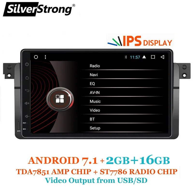 

SilverStrong IPS Display Android8.1 Car Radio 9inch for BMW E46 M3 3Series 1DIN Radio 318 320 328 With RDS DAB Option
