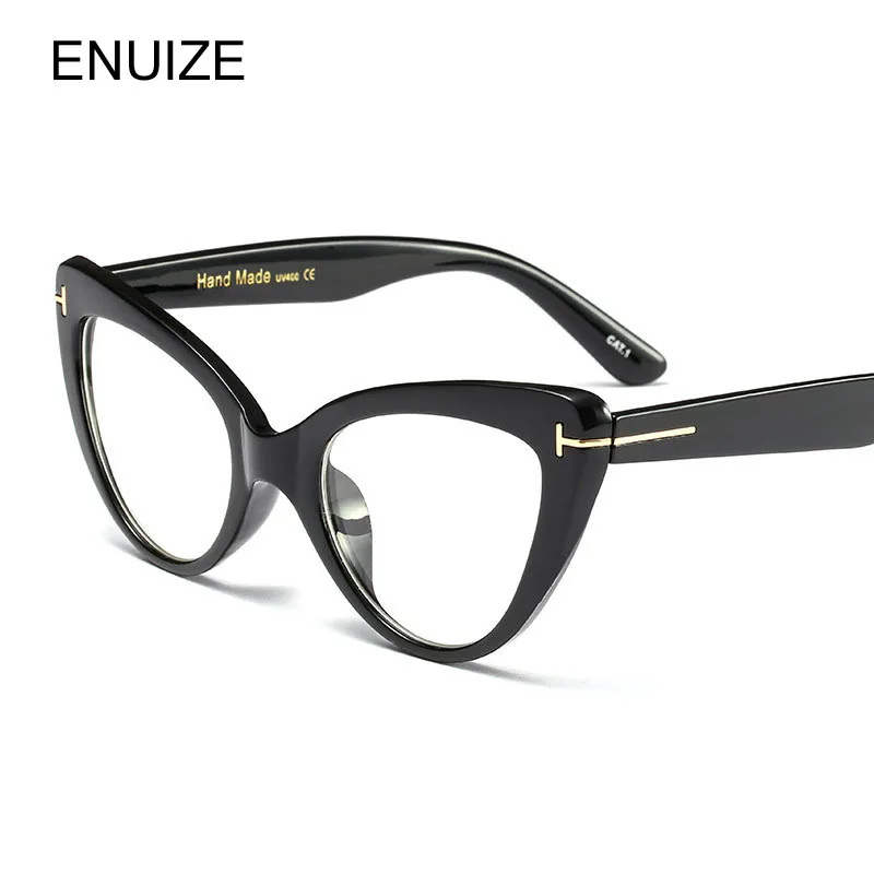 Retro Cat Eye Glasses Frames For Women Brand Designer Oversized T Glasses Frames Optical