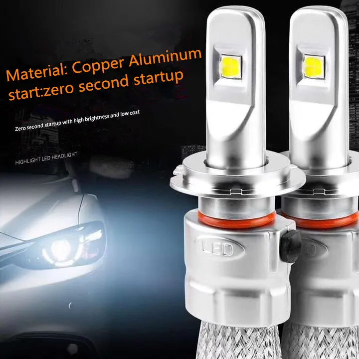 

2pcs H7 LED H1 H4 H11 Car Headlight Bulb R3 9600lm with Mini Lens H3 HB4 H8 HB3 9005 9006 Led Fog Light 6000K White car lights