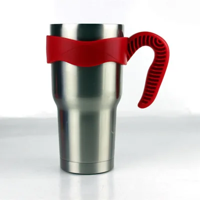 Пластик держатель чашки стакан с ручкой кружка Поддержка для 20/30oz RTIC YETI дорожная бутылка для воды Стекло Портативный Ручной посуда для напитков - Цвет: 20oz red