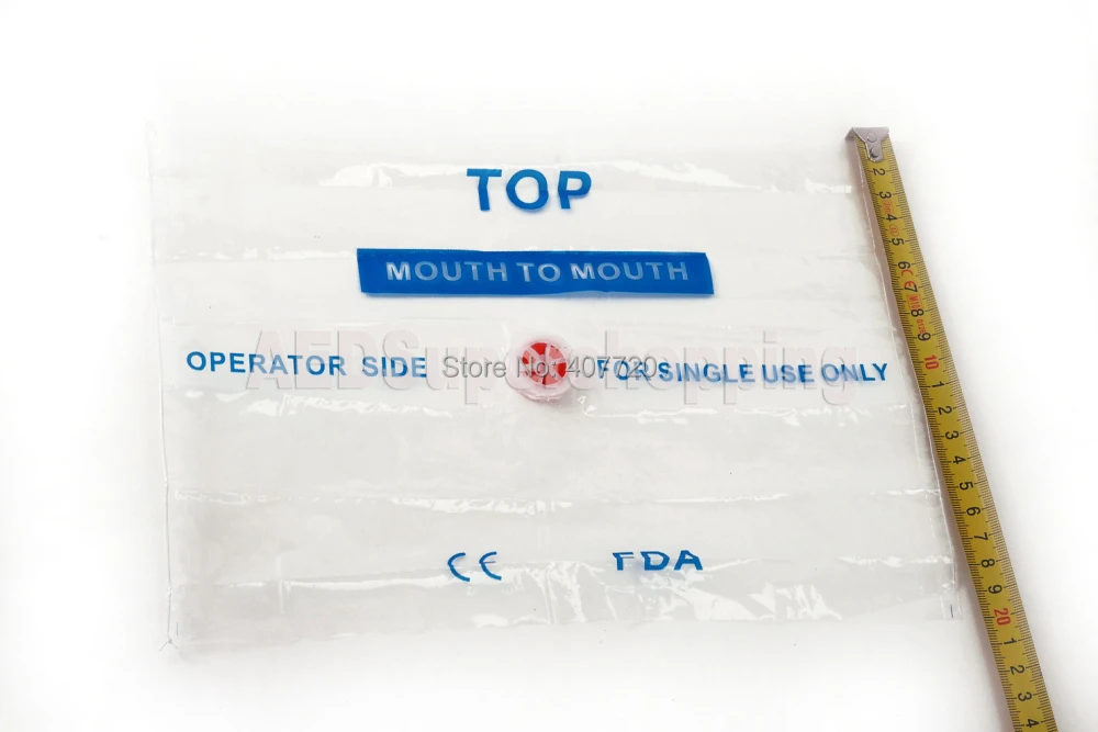 Упаковка из 250 мини маски для искусственного дыхания CPR LIFE KEY Resuscitation mask Refills Rescue Breather Face Shield с одноходовой клапан