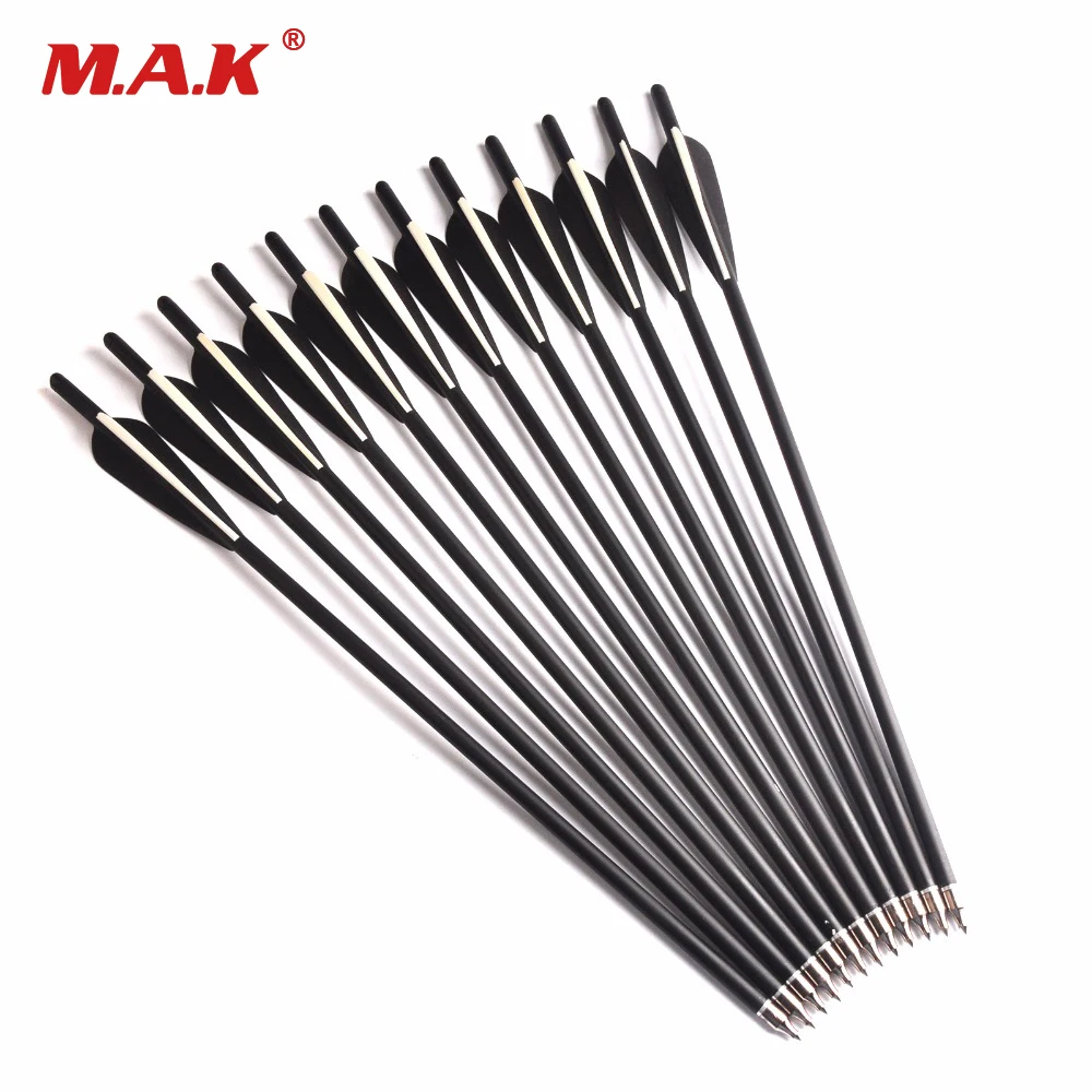 

6/12/24/36 Pcs Crossbow Carbon Arrow 17/20 Inches Diameter 8.8 mm Halfmoon Nock for Archery Hunting Shooting