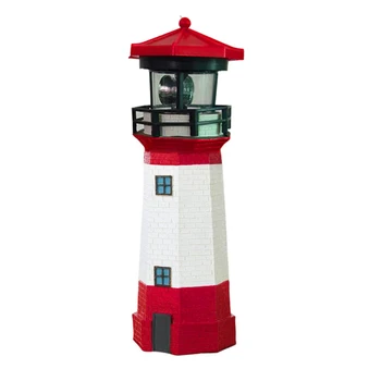 

'The Best' Solar Powered Lighthouse with Rotating Lamp Bulb Garden Ornament Patio Light 889