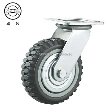 

4 PCS 5 inch Swivel Plate PVC Wheel 125mm Heavy Duty Industrial Casters