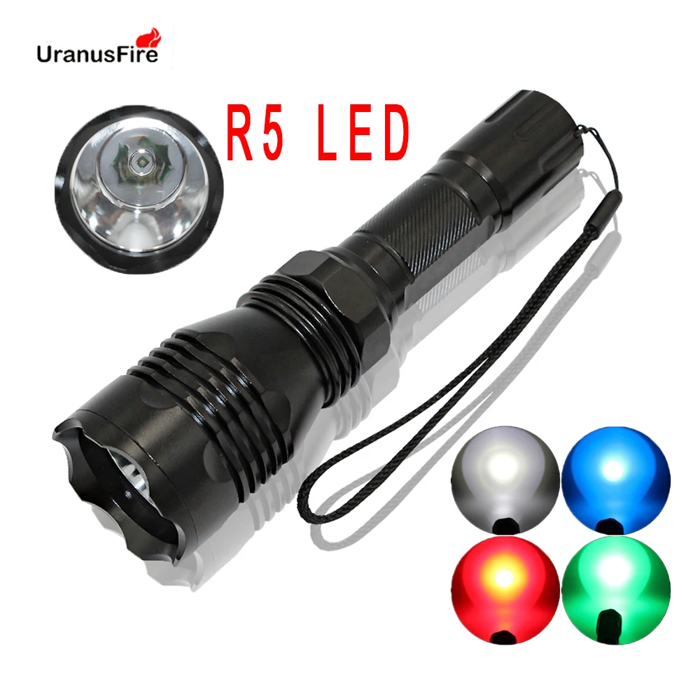 Светодиодный перезаряжаемый фонарик Uranusfire R5 с аккумулятором 18650 уличный Мощный