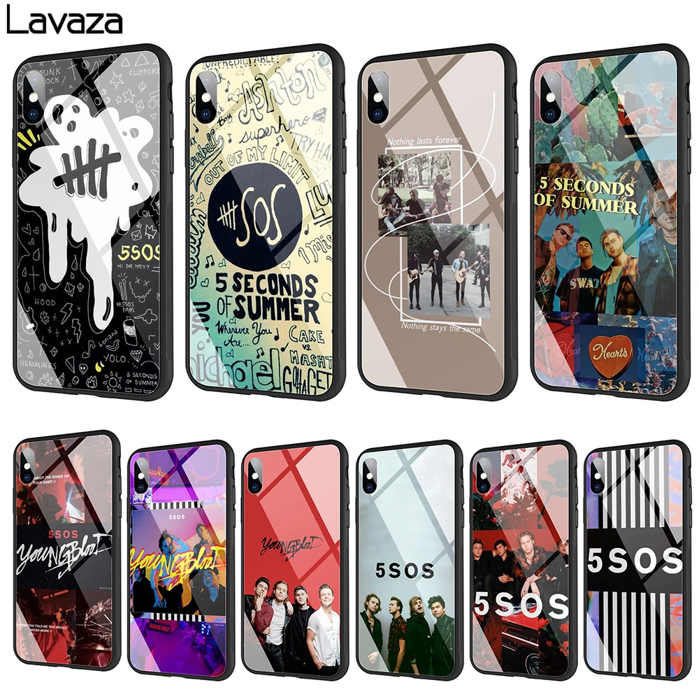 Lavaza 5sos Seconds of Summer Tempered glass TPU Case for iPhone XS Max XR X 8 7 6 6S Plus 5 5S SE | Мобильные телефоны и