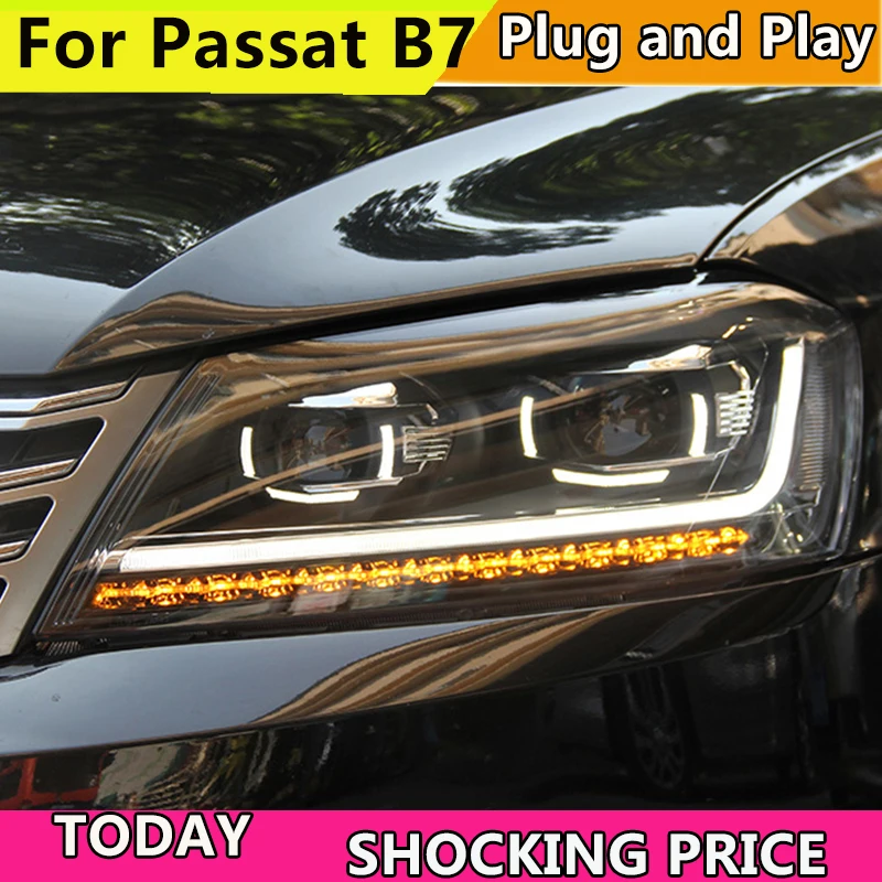 Car Styling for Volkswagen VW Europe Passat B7 Headlights 2012 2016 LED