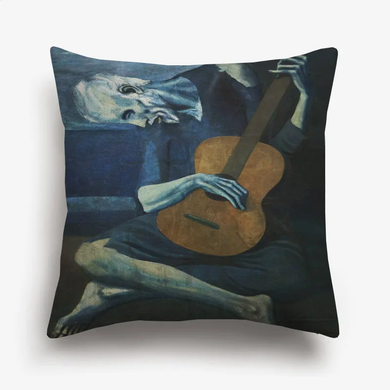 Пабло знаменитый Пикассо картины Чехлы для подушек Звездная ночь сюрреалистичность абстрактная художественная Подушка Чехол для дивана льняной чехол для подушки - Цвет: W