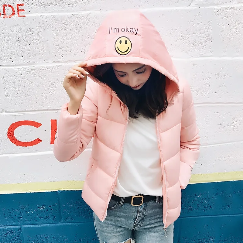 gray Rembourré Outwear Noir Coton Au rose Noir Parkas Souriant Femmes La army Femme rouge Visage Veste Mince Belle Hiver Capuchon Taille Chaud Plus Green Manteau À C4qfp