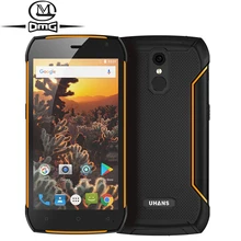 UHANS K5000 IP68 Waterphone shockproof mobile phone 5000mAh Battery 5.0″ MTK6753 Octa Core Android 7.0 GPS 3GB RAM 4G Smartphone