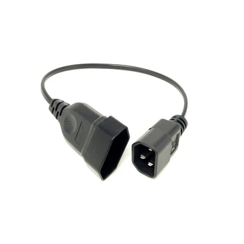

2PCS IEC 320 C13 to European 2pin female Power Cable for UPS /PDU Device L-30CM Black
