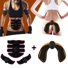 Электрический стимулятор мышц, тренажер EMS, тренажер для мышц живота, тренажер для бедер, умный фитнес-тренажер для похудения тела, Бодибилдинг