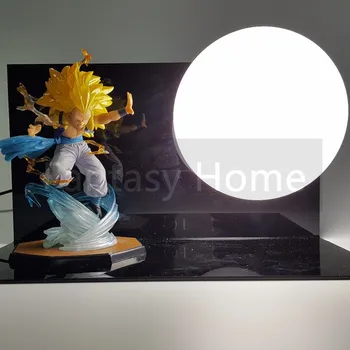 

Dragon Ball Z Action Figure Gotenks DIY Display Toy Dragonball Z Super Saiyan Gotenks Esferas Del Dragon DBZ+Base +Bulb DIY30