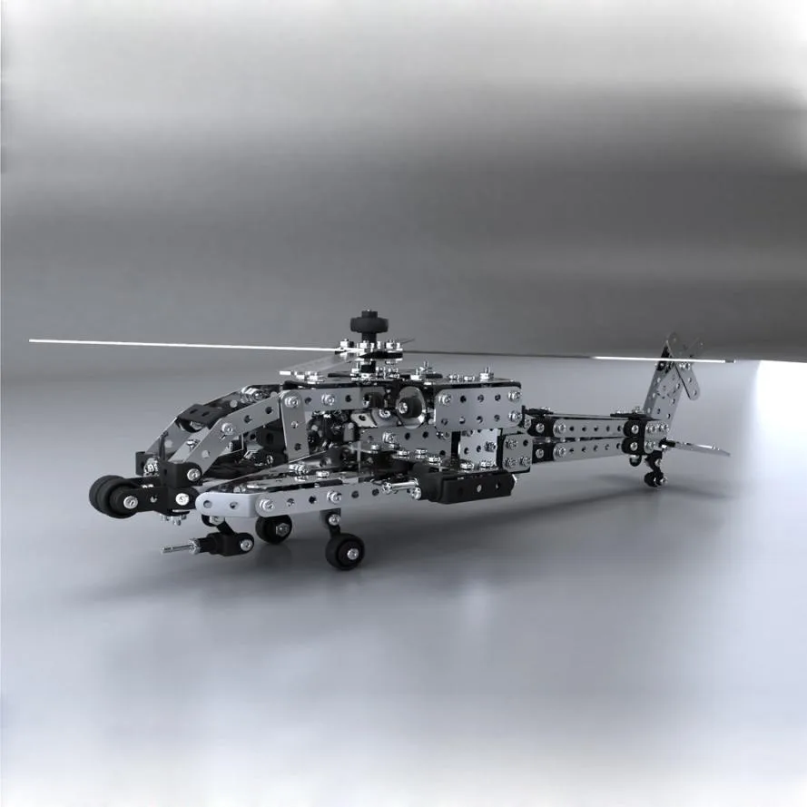 Военная модель вертолета, строительные наборы, 567 шт., набор для строительства, игрушка, 3D головоломка, Детская развивающая игрушка, изысканный подарок, металлический сувенир