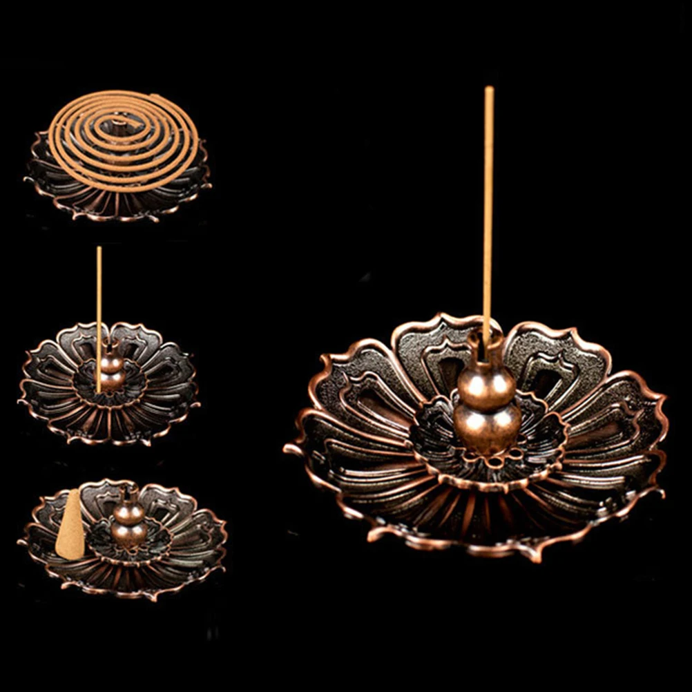 1Pc Lotus Flowers Pattern Incense Burner Stick Holder Incense Base Plug Home Decorationin