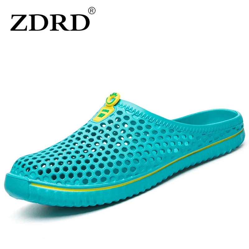 ZDRD/Большие размеры 35-45, Мужская Летняя обувь, дышащие пляжные сандалии, без шнуровки, Вьетнамки, мужские шлепанцы, мужская обувь с подсветкой, Versae, Уличная обувь