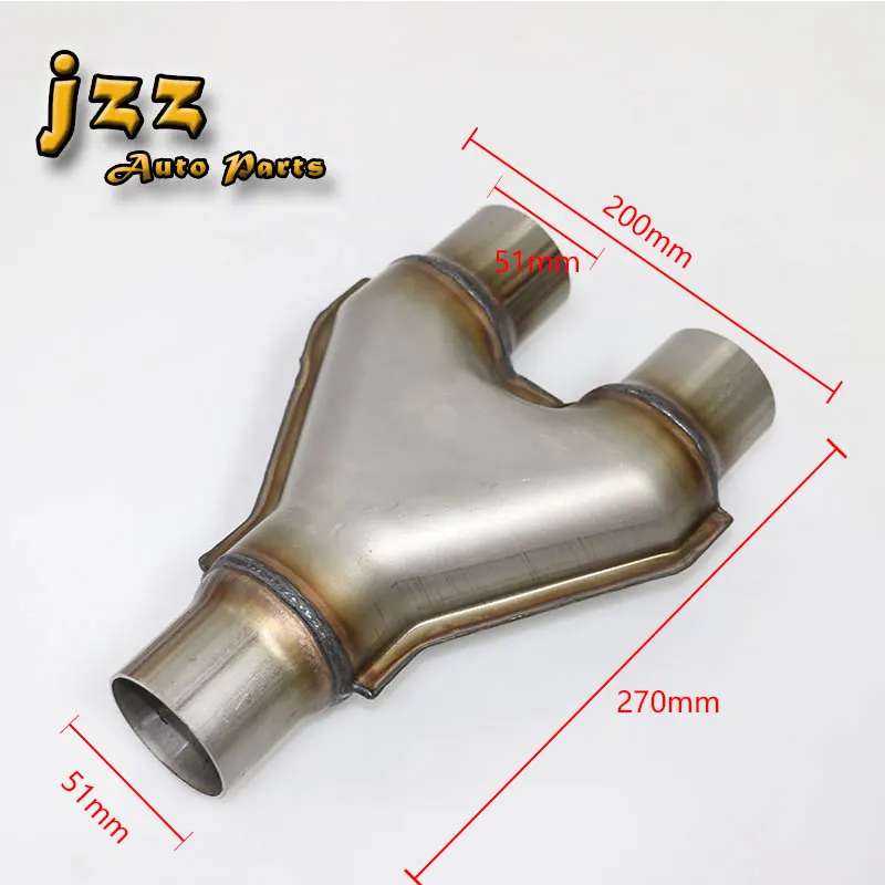 JZZ 63mm/57mm/51mm inlet Universal Stainless Steel Silencer Loud