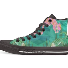 Jungle tigers/Новинка; дизайнерская Повседневная парусиновая обувь; обувь на заказ; Прямая