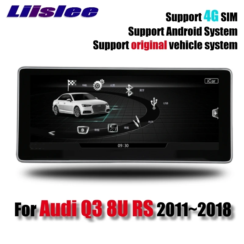 Cheap For Audi Q3 8U RS 2011~2018 Original Car Style Liislee Car Multimedia Player NAVI Radio 8.8 inch 4G GPS Navigation 4