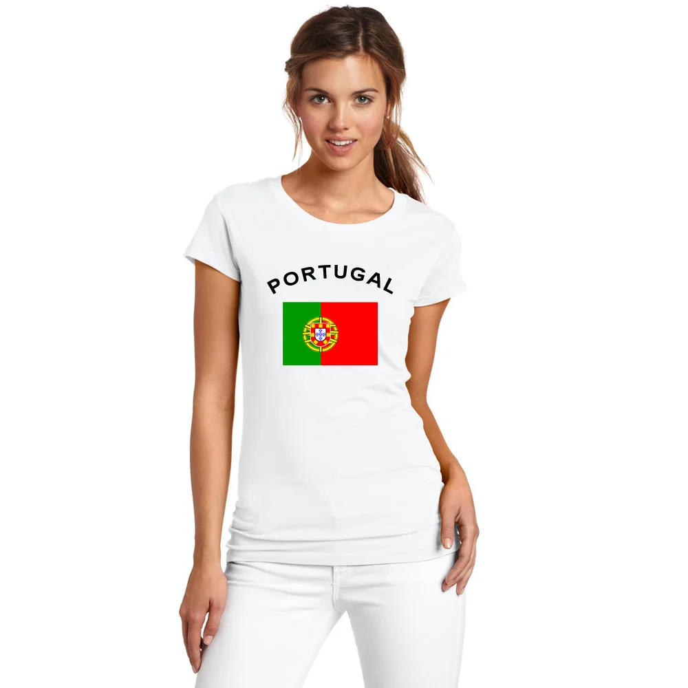Summer PORTUGAL Women Fans Cheer T Shirt National Flag ...