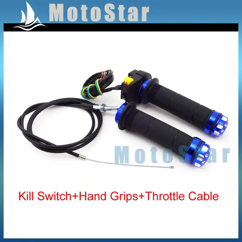 TWIST GRIPS  75 " THROTTLE CABLE KILL STOP SWITCH STAND-UP SCOOTERS 43CC 49CC 
