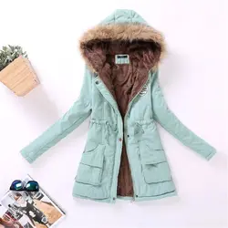 Yocalor парка для женщин зимние куртки пальто утепленная хлопковая куртка женская верхняя одежда парки для девочек пальто Лидер продаж Veste Femme